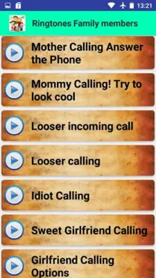 Funny Ringtones for Family mem android App screenshot 2