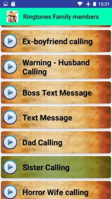 Funny Ringtones for Family mem android App screenshot 7